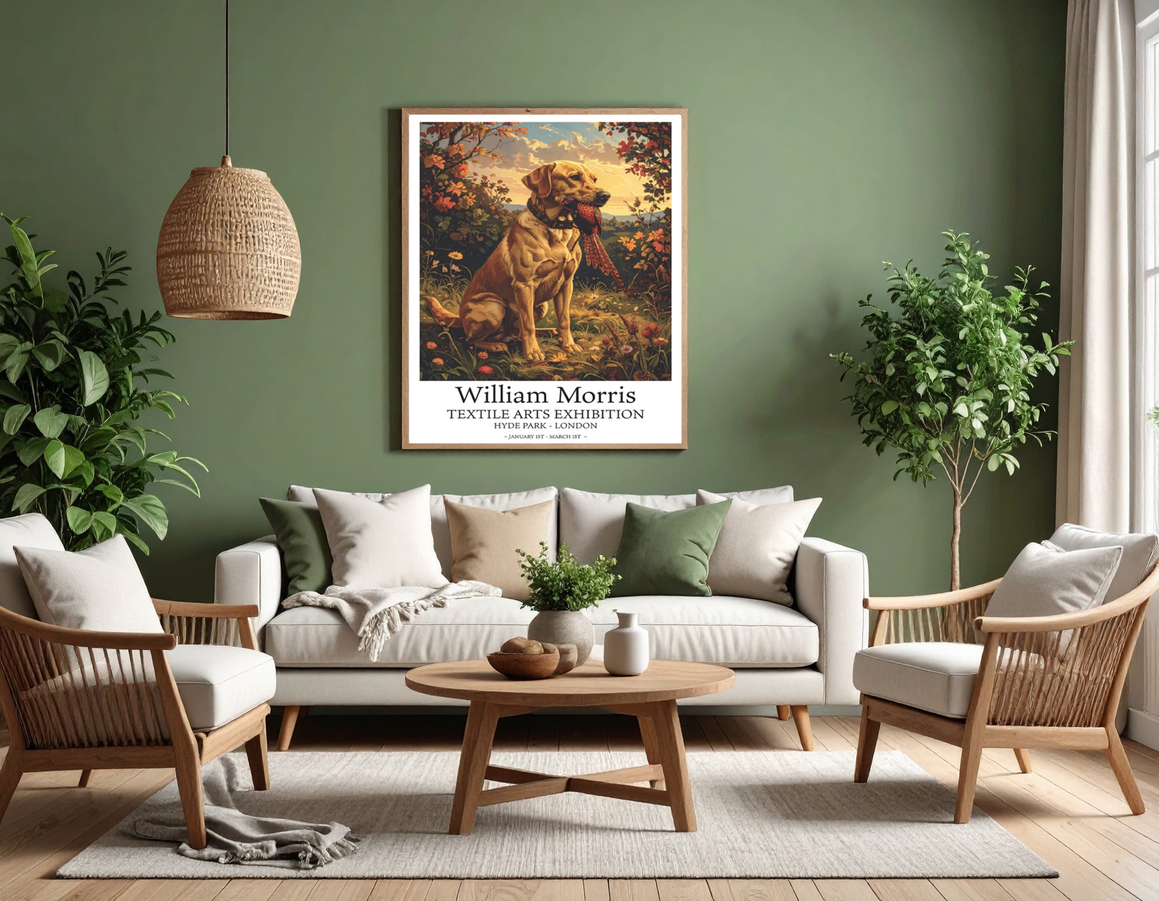 William Morris tribute - Hunting Labrador - Art print
