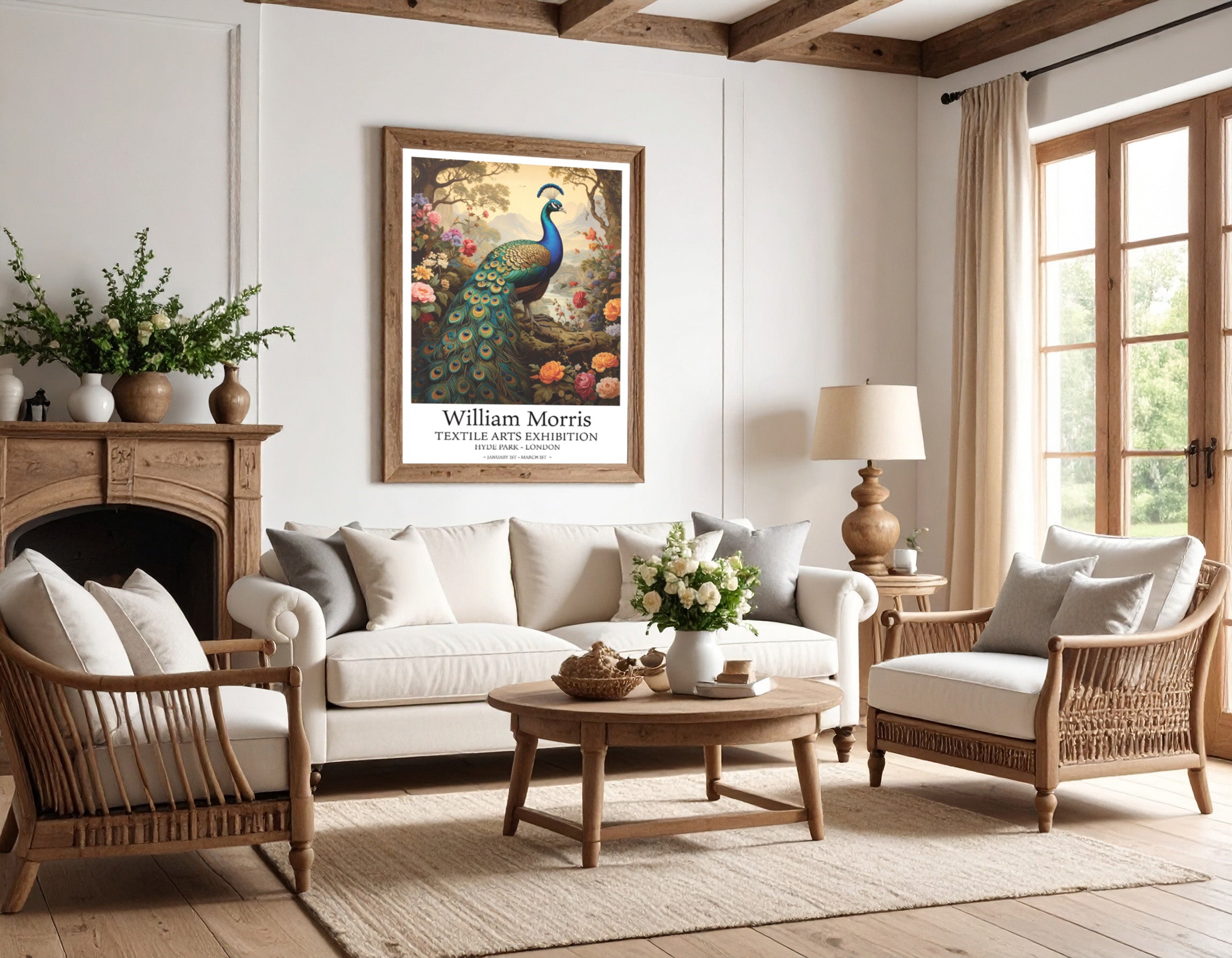 William Morris tribute - Serene Peacock - Art print